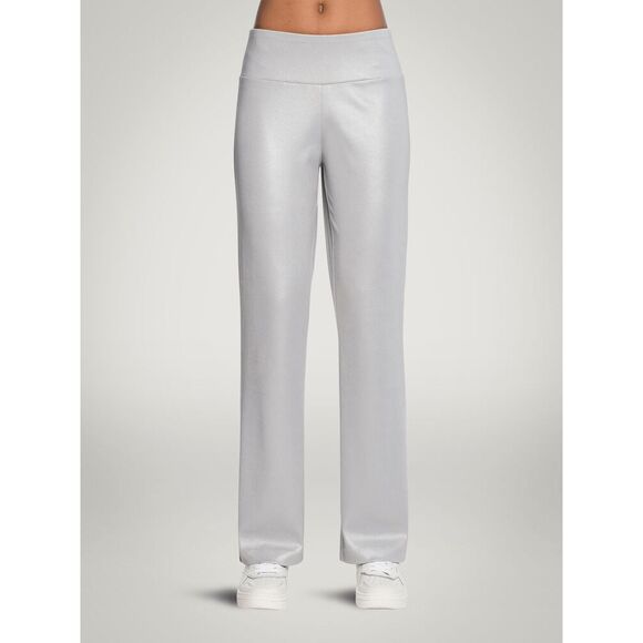 NWT Wolford Wet Look Trousers Pants Silver M-L - Picture 1 of 15